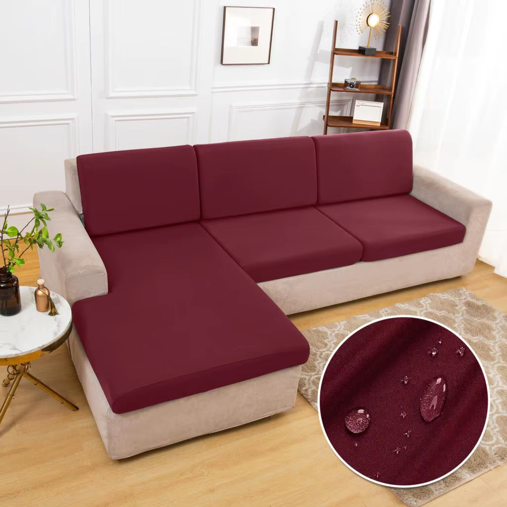 Real Waterproof Sofa Cushion Cover for Home Solid Color Protector Sofa Cover Cheap Sofa Seat Cover Slipcover Furniture Protector