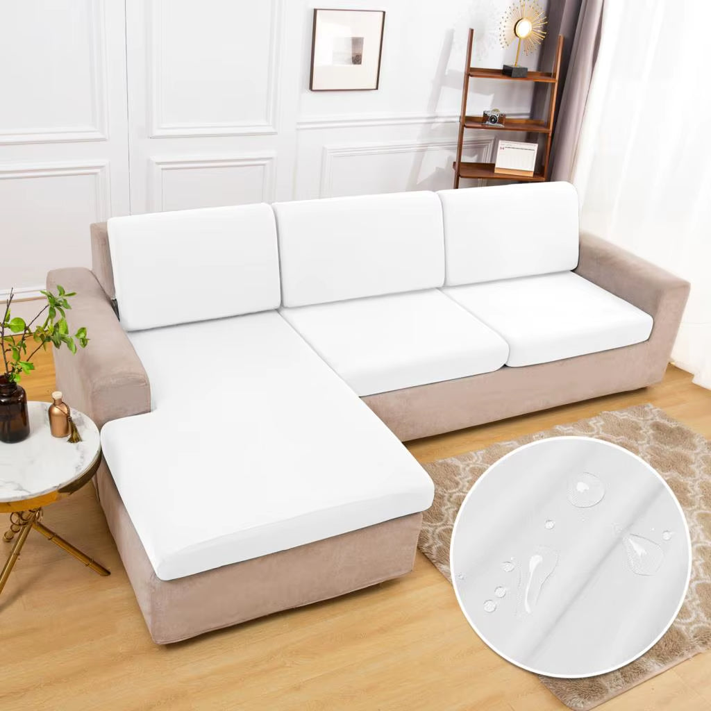 Real Waterproof Sofa Cushion Cover for Home Solid Color Protector Sofa Cover Cheap Sofa Seat Cover Slipcover Furniture Protector