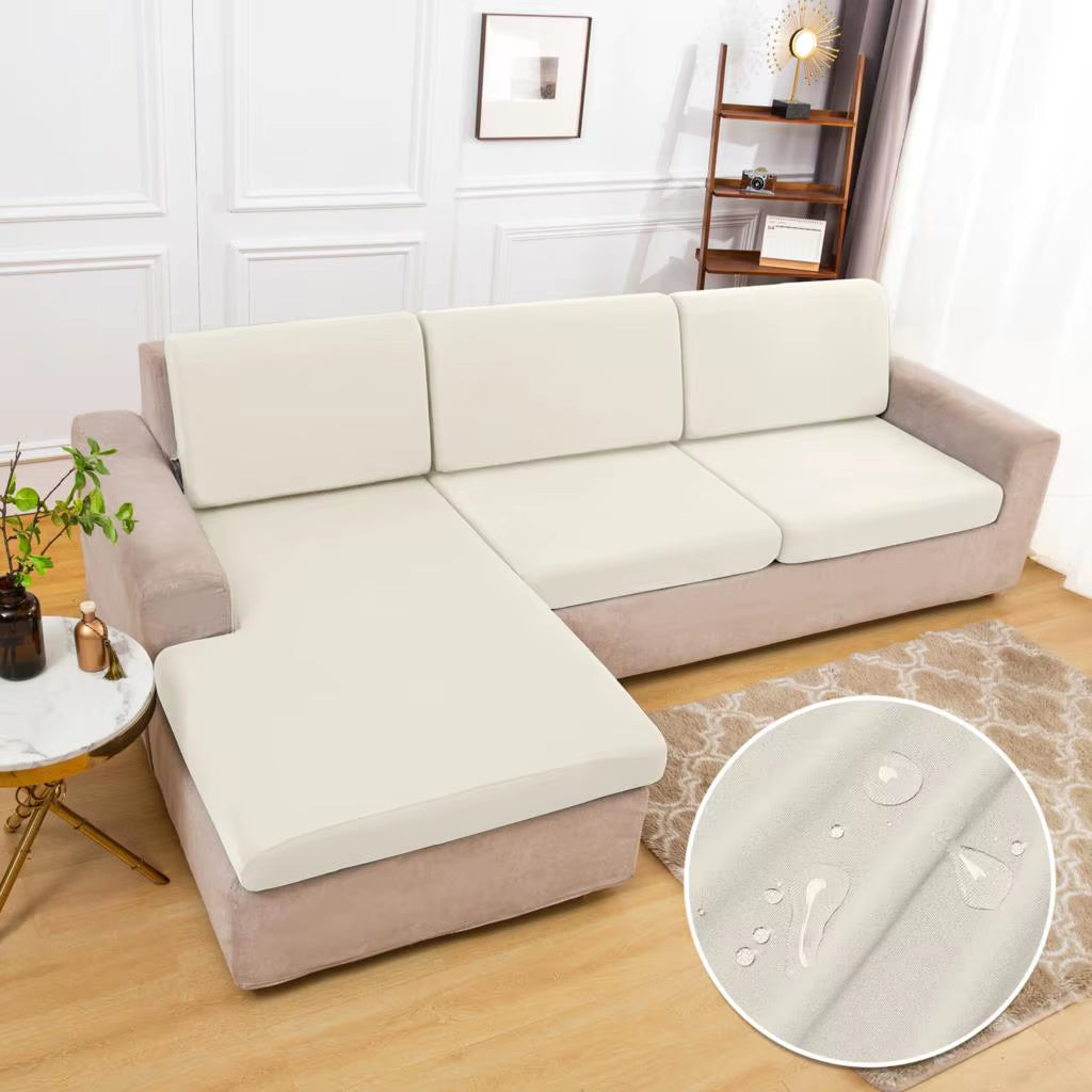 Real Waterproof Sofa Cushion Cover for Home Solid Color Protector Sofa Cover Cheap Sofa Seat Cover Slipcover Furniture Protector