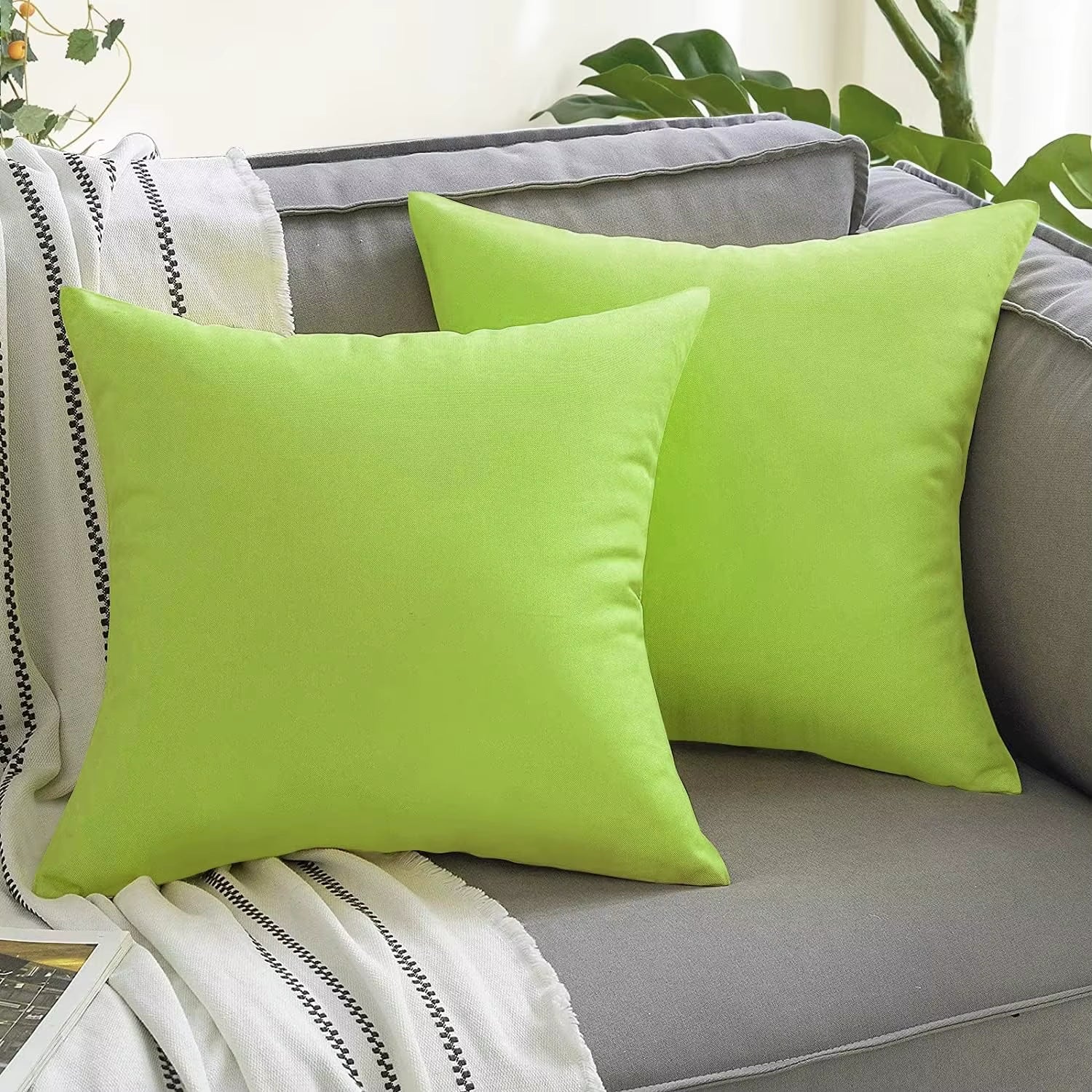 1Pc Outdoor Waterproof Throw Pillow Covers Decorative Square Cushion Case Patio Pillows for Couch Room Decor