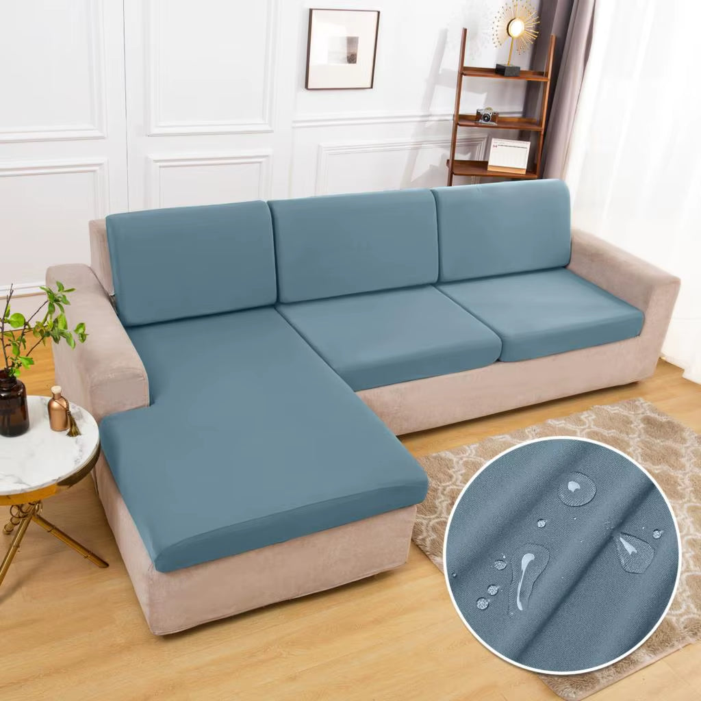 Real Waterproof Sofa Cushion Cover for Home Solid Color Protector Sofa Cover Cheap Sofa Seat Cover Slipcover Furniture Protector