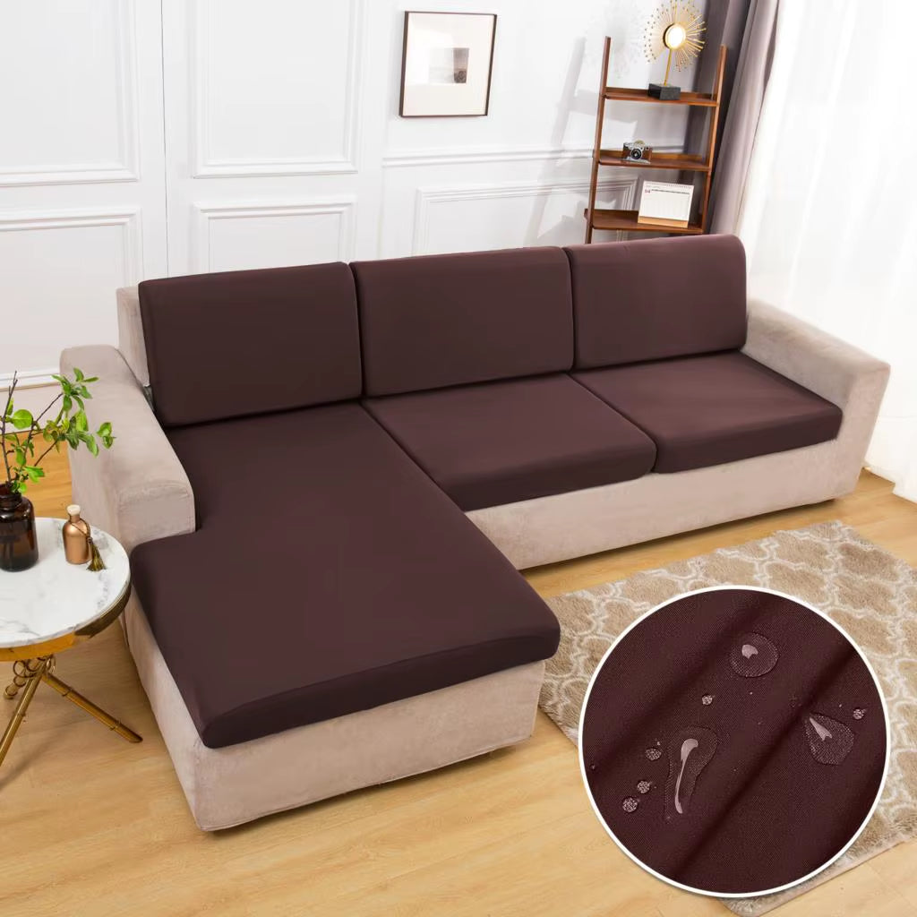 Real Waterproof Sofa Cushion Cover for Home Solid Color Protector Sofa Cover Cheap Sofa Seat Cover Slipcover Furniture Protector