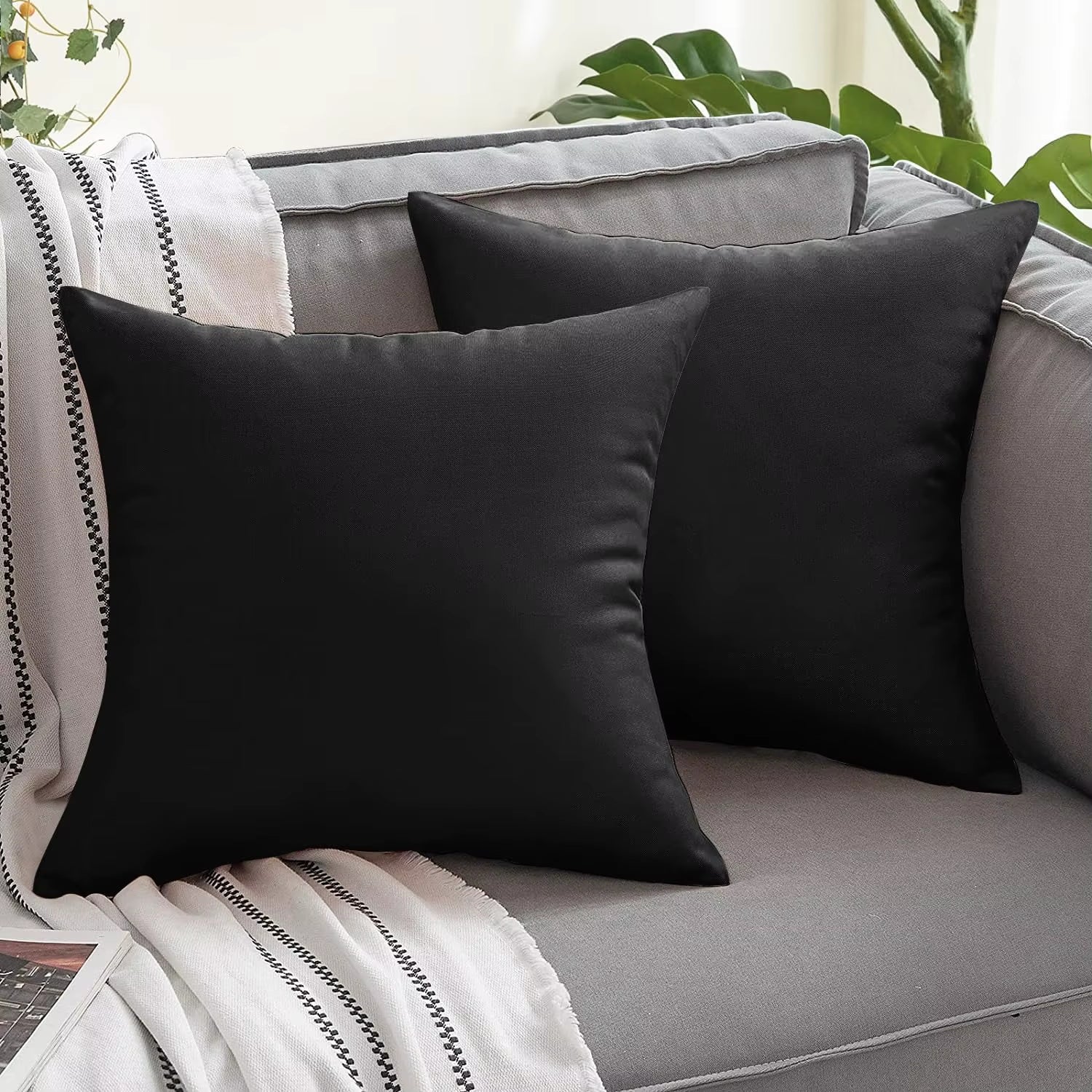 1Pc Outdoor Waterproof Throw Pillow Covers Decorative Square Cushion Case Patio Pillows for Couch Room Decor