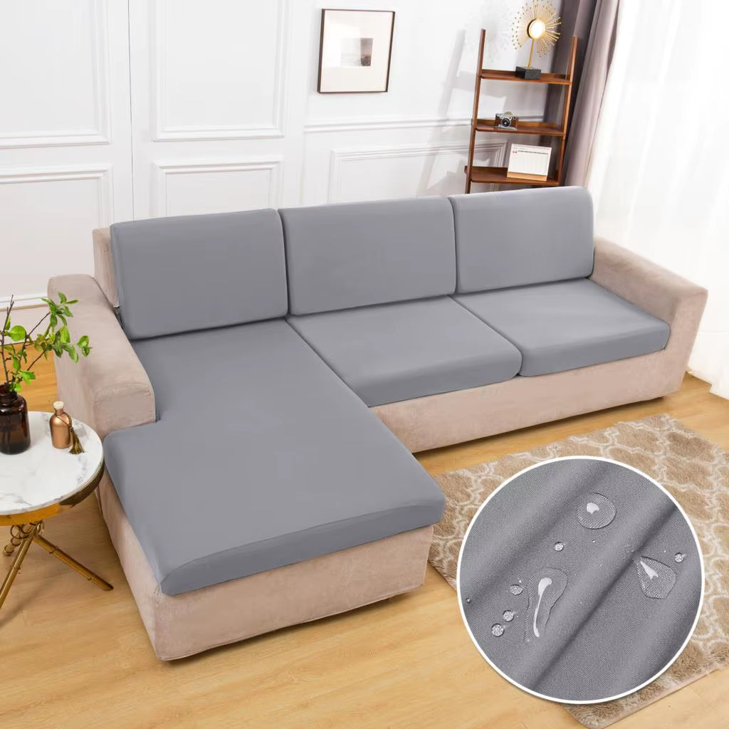 Real Waterproof Sofa Cushion Cover for Home Solid Color Protector Sofa Cover Cheap Sofa Seat Cover Slipcover Furniture Protector
